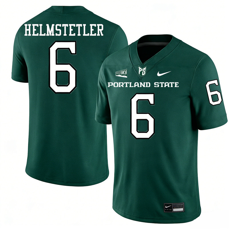 Portland State Vikings #6 Jaxton Helmstetler College Footbaall Jerseys,Uniforms Stitched-Green